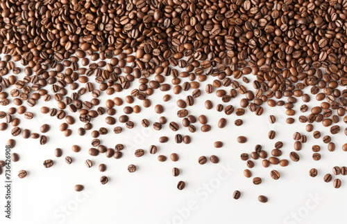 Rich Coffee Bean Spread Against White Backdrop