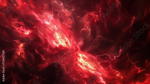 Burning lava, swirl of paint, with vibrant red hues erupting, Abstract futuristic background