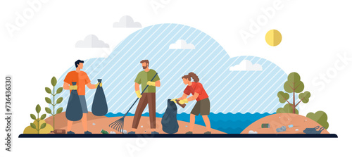 Eco activism vector illustration. Natures defenders, armed with eco activism, stand as guardians against threat pollution The eco activism concept is powerful force, beacon guiding us through storms