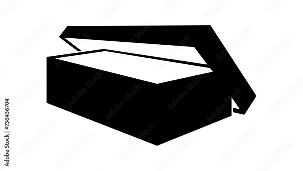Index card shape sign icon animated black color in white background Index card shape sign icon animated black color in white background