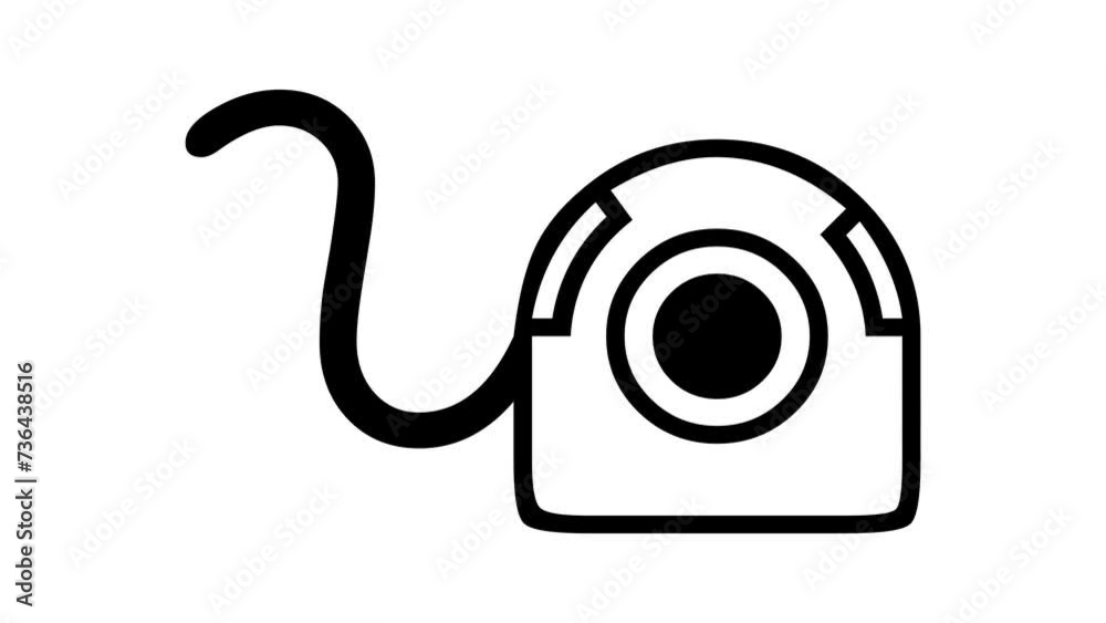 Trackball icon animation black color in white background Trackball icon animation black color in white background