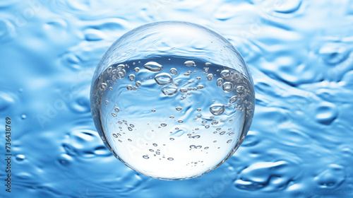 water drops on blue background 