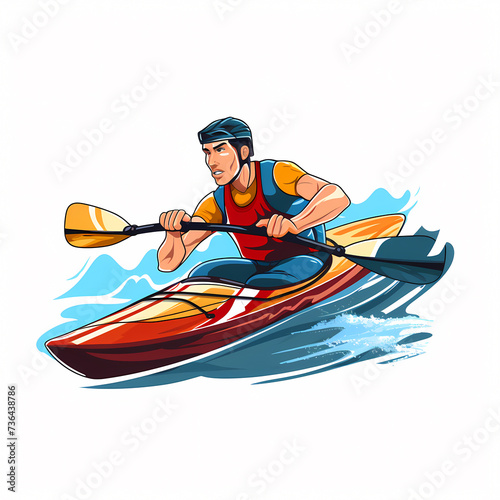 Canoe Sprint: Olympic Games cartoon Clip Art photo
