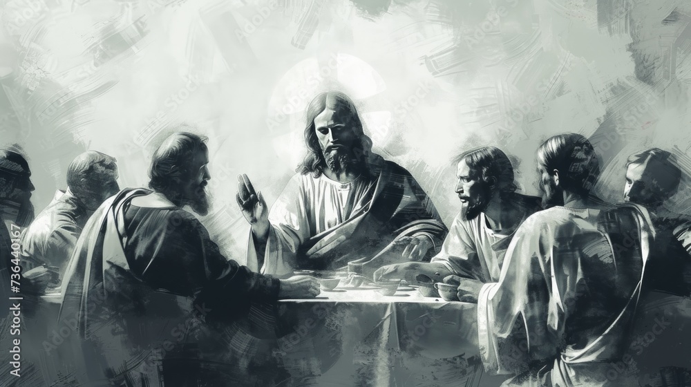 Jesus Teaching the Disciples Generative AI