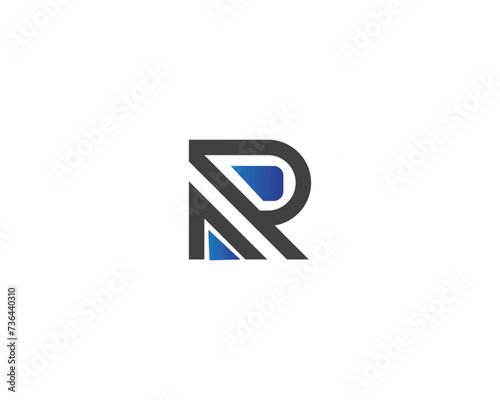 R letter creative logo design.