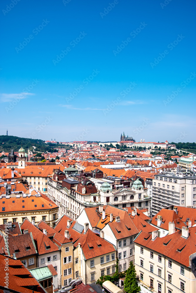 Panoramic view of Prague city centre