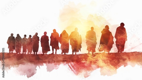 The Twelve Chosen Disciples of Christ - Religious Illustration Generative AI photo