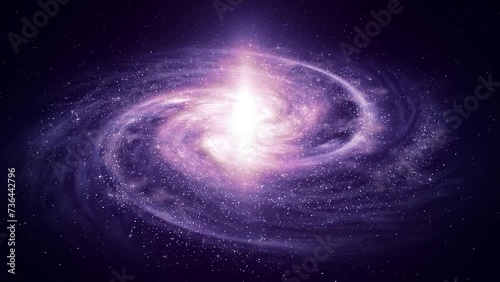 looped  animation. The rotation of the galaxy photo