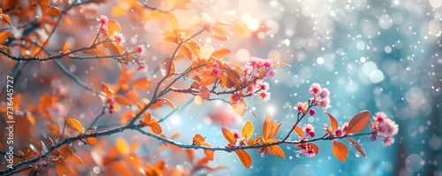 Cycle of seasons Spring blossoms summer sun autumn leaves winter snowfall. Concept Nature photography, Changing landscapes, Seasons of beauty, Capturing the essence of each season © Ян Заболотний
