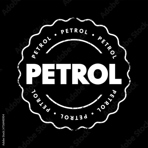 Petrol text stamp, concept background