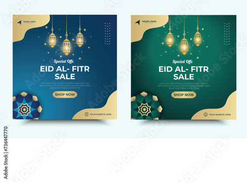Eid sale social media post design template
