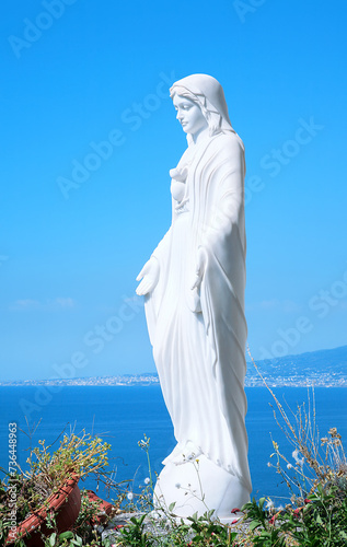 Statue at Church Santissima Annunziata, Vico Equense, Peninsula of Sorrento, Campania, Italy, Europe. photo
