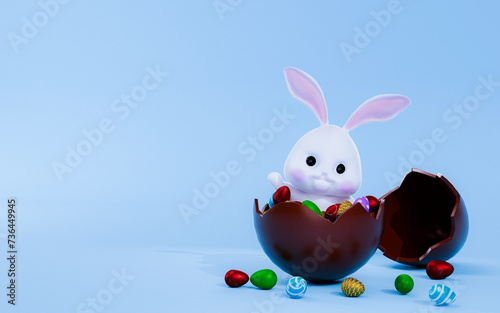 Many easter eggs in a large...