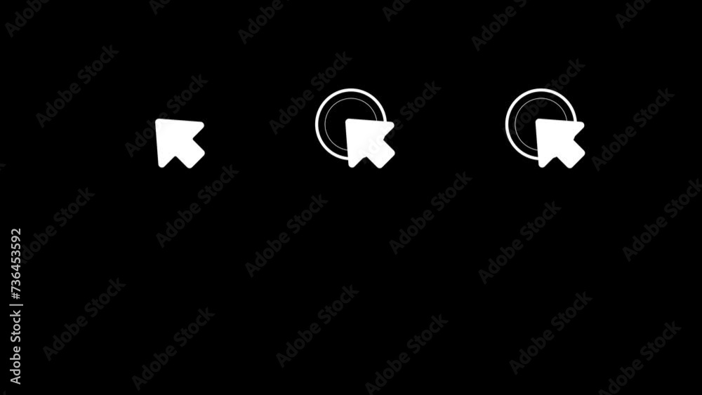 Cursor hand swipe up motion graphic with alpha channel. Mouse pointer click icon animated on transparent background. Tap or touch screen sign symbol.