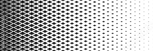 horizontal black halftone of ufo or identified flying objects design for pattern and background. photo