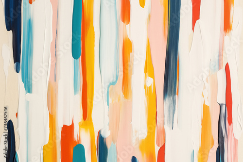 Colorful wallpaper image depicting diferent colorful paint strip shapes 