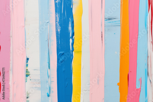 Colorful wallpaper image depicting diferent colorful paint strip shapes	 photo