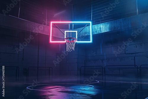 Futuristic Basketball Hoop photo