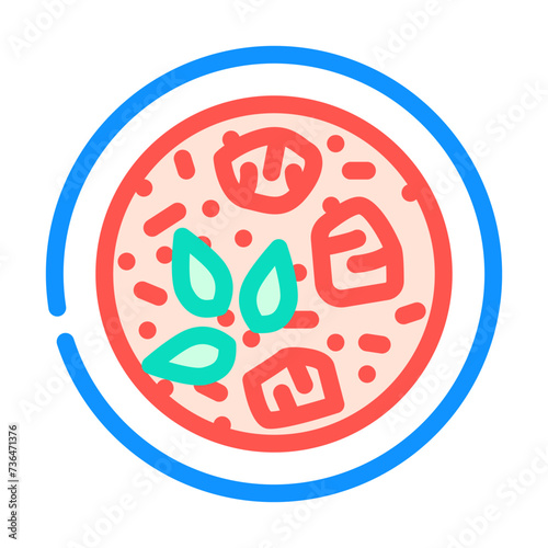 red curry thai cuisine color icon vector illustration