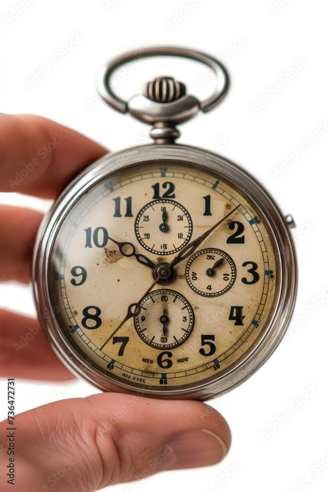 Person Holding Small Pocket Watch