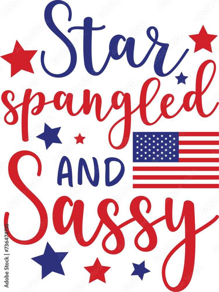 Φωτογραφία Star spangled and sassy T-shirt, 4th of July T-shirt, Fourth of July, America, U