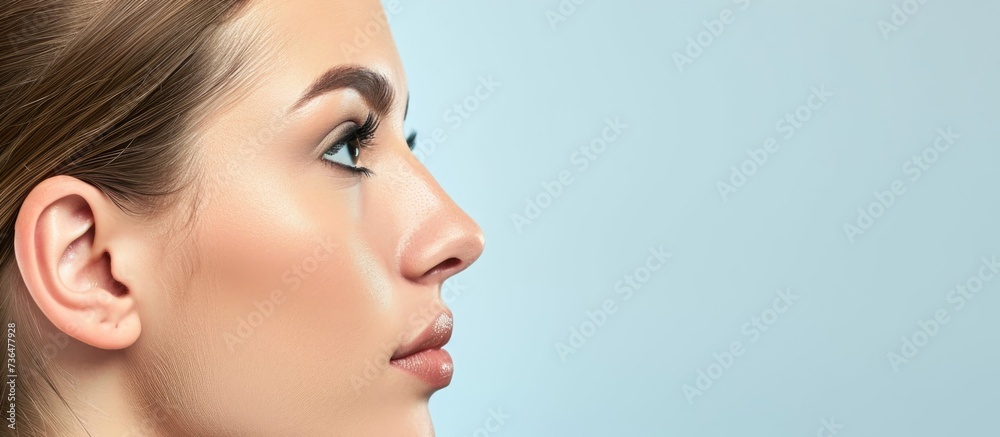 Obraz premium Consulting with an ENT specialist is important before rhinoplasty surgery to enhance both the appearance of the nose and breathing.