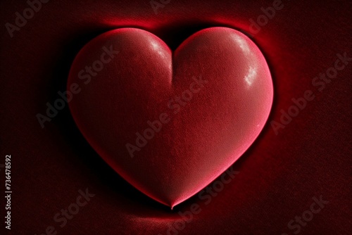 Red heart on the wall  valentine s day background.