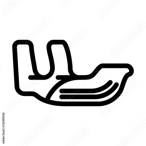 thimble ring embroidery hobby line icon vector illustration