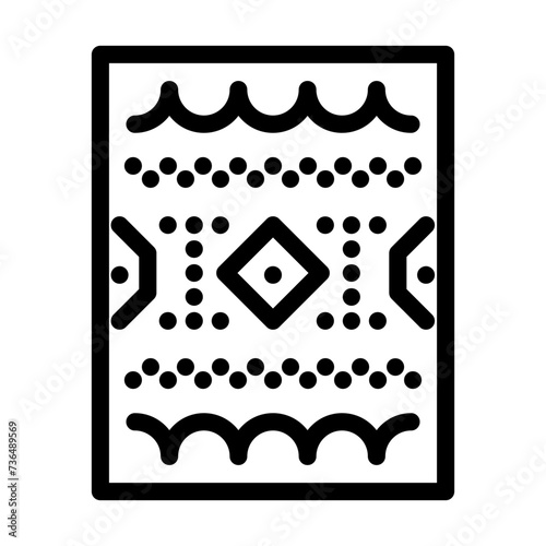 sampler embroidery hobby line icon vector illustration