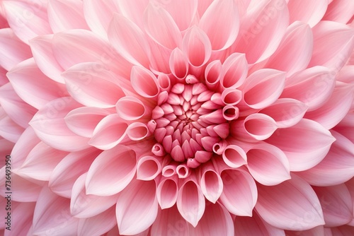 Inviting Pink flower closeup. Macro plant fresh bright flora dahlia. Generate Ai