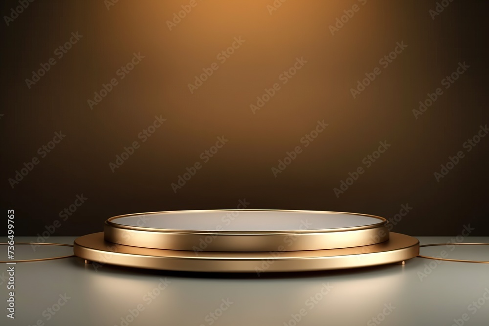 Golden Spotlight on Elegant Pedestal
