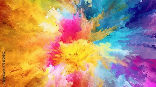 Color Explosion: Dynamic Abstract Artwork
