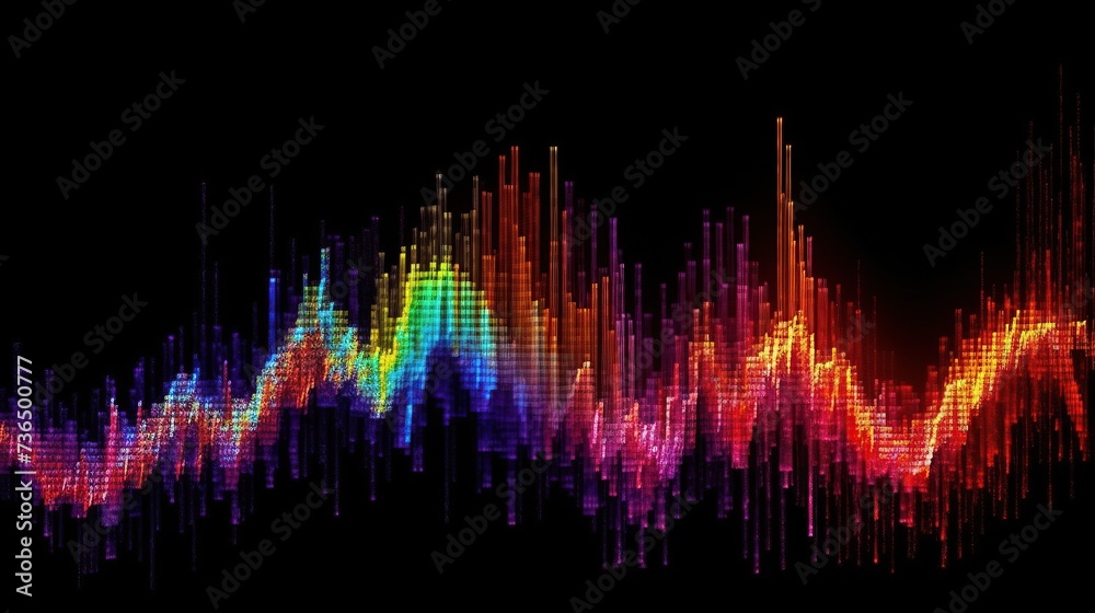 Vibrant Data Waves, Bright graph Vibrant Data Waves, Bright graph