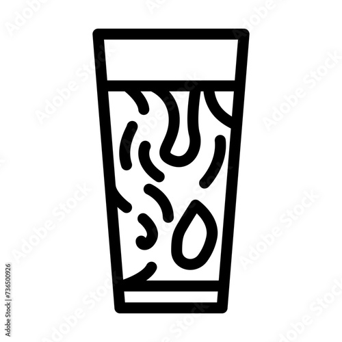 thai iced tea cuisine line icon vector illustration