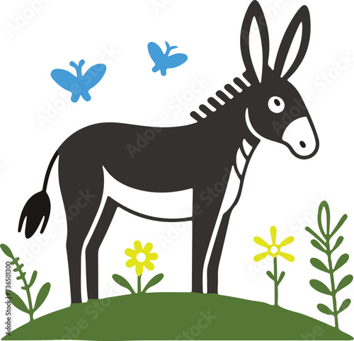  Cute mule icon  cute mule vector illustration