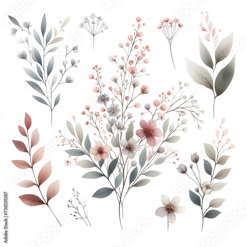 Botanical Watercolor with the Beauty of Small Blooms
