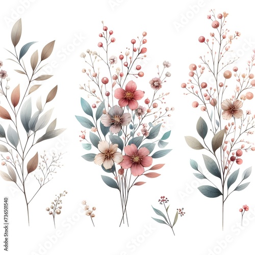 Botanical Watercolor with the Beauty of Small Blooms