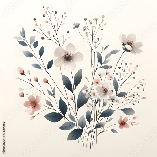 Tiny Blooms in Botanical Watercolor Art