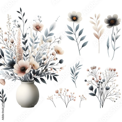 Small Blossoms in Botanical Watercolor