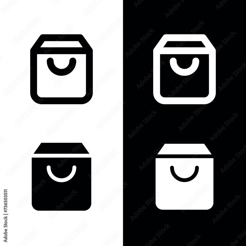 Bag icons set. Shopping and store symbol. Shopping cart in an online store. Bag icons set. Shopping and store symbol. Shopping cart in an online store.
