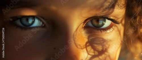 eyes close-up of a girl