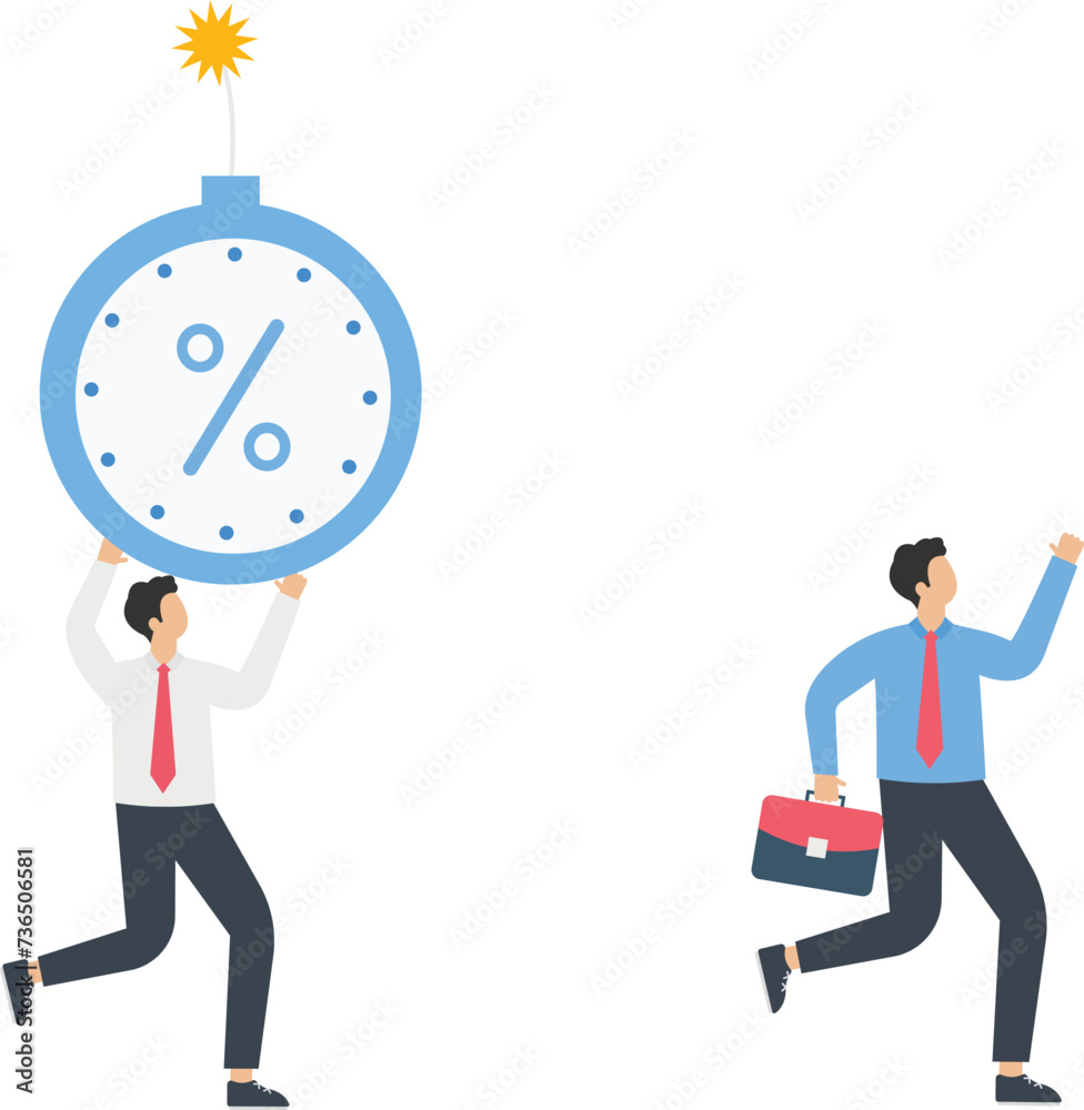 Businessman runs away from a clock bomb, Runs away clock, Crisis management and business survival concept,
Businessman runs away from a clock bomb, Runs away clock, Crisis management and business survival concept,
