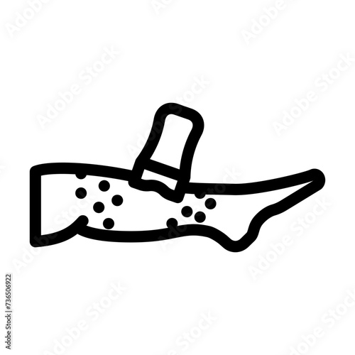 leg hair depilation female line icon vector illustration