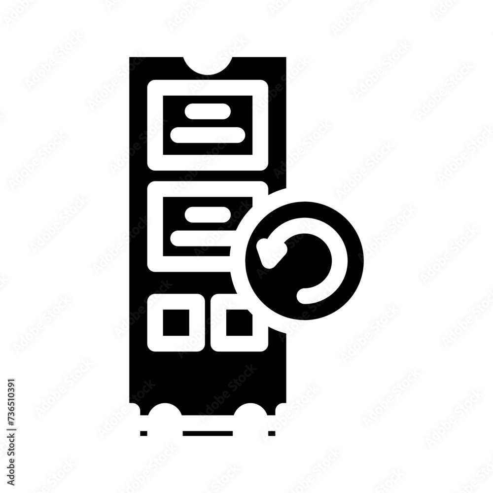 data recovery repair computer glyph icon vector illustration data recovery repair computer glyph icon vector illustration