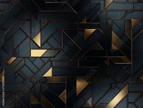 Dark black mosaic backgroun...
