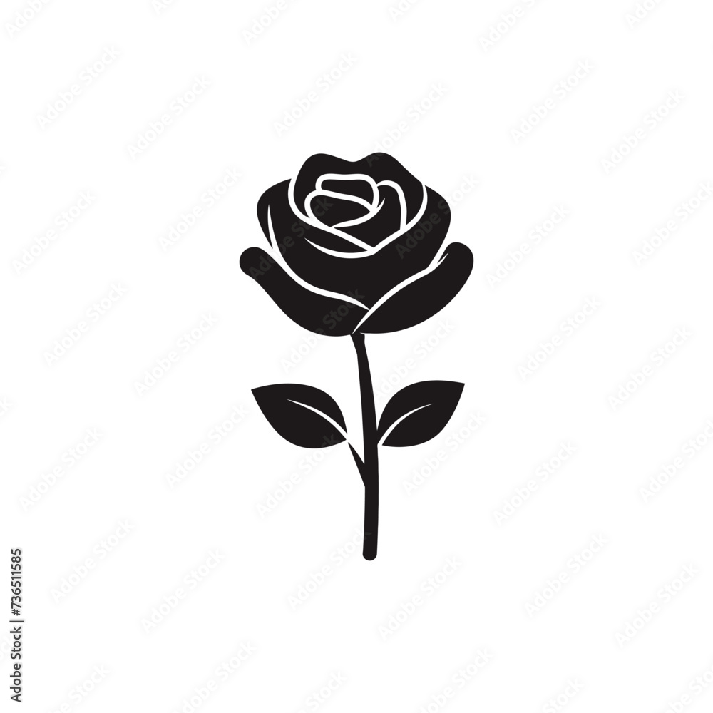 rose vector silhouette rose vector silhouette