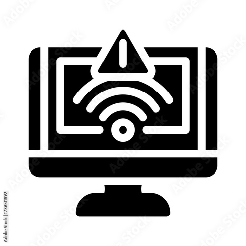 network troubles repair computer glyph icon vector illustration