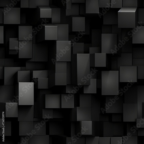 Dark black Geometric grid background Modern dark abstract texture seamless pattern