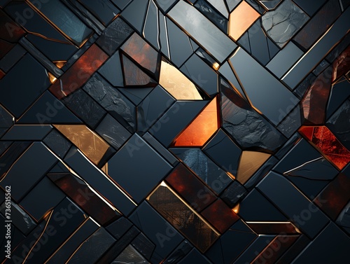Dark black mosaic backgroun...