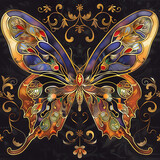 cloisonne seamless butterfly